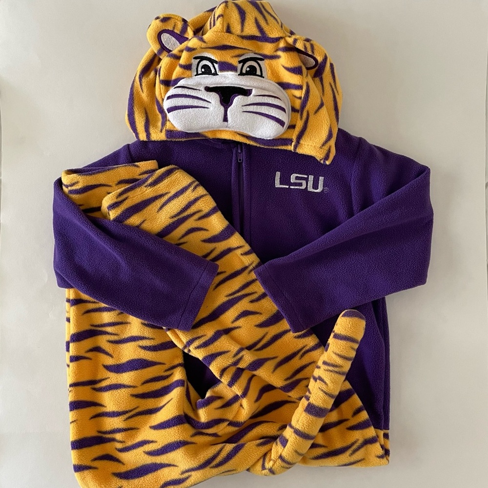 LSU Tigers one piece hooded toddler costume
